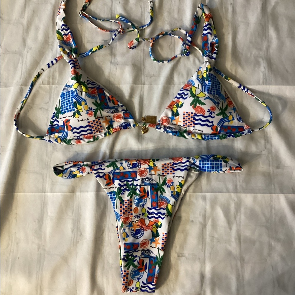 Floral Print Bikini Set (Color: Multi) - Picture 3 of 5